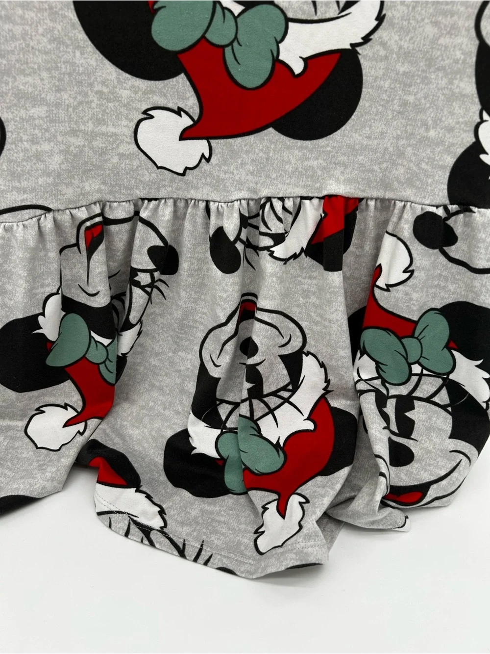 Disney Kids Gray Red Black Minnie Mouse Casual Dress Large (10/12)